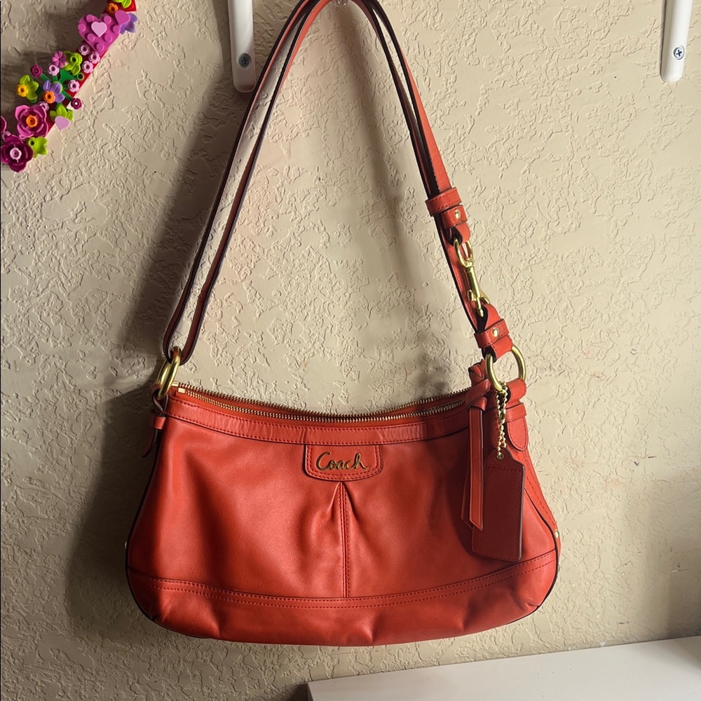 Coach Vibrant Orange Shoulder Bag